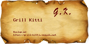 Grill Kitti névjegykártya